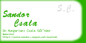 sandor csala business card